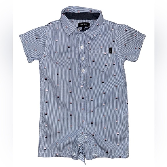 Dkny Other - DKNY Boy’s Striped Baby Romper, 24M